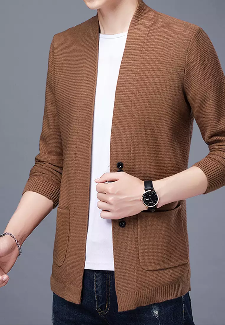 Knitted Texture Cardigan BD-M8128