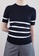 SUB black Women Stripe Pattern Knit Top D6911AA98162D9GS_1