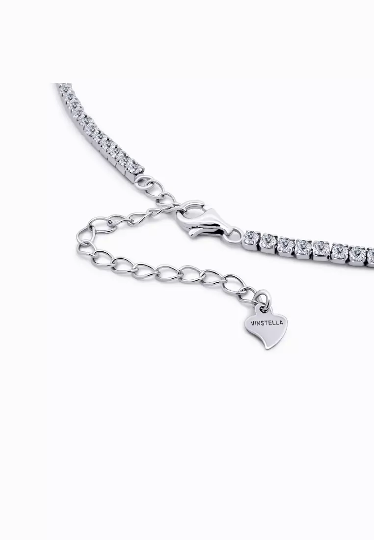 Vinstella Icy Cascade Frost Diamond Pendant - Rhodium Plated