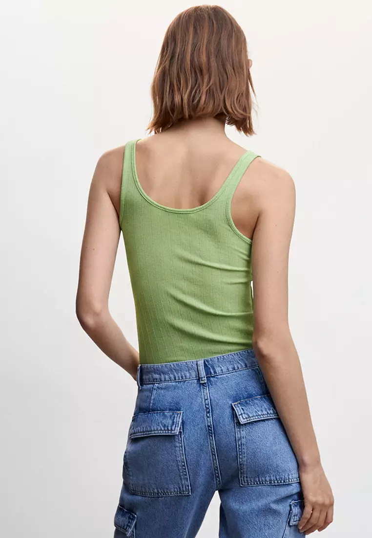 Ribbed Strap T-Shirt