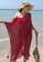 LYCKA red BC1034 Lady Beachwear Long Breezy Beach Cover-up Red B30E9USA7A0547GS_4