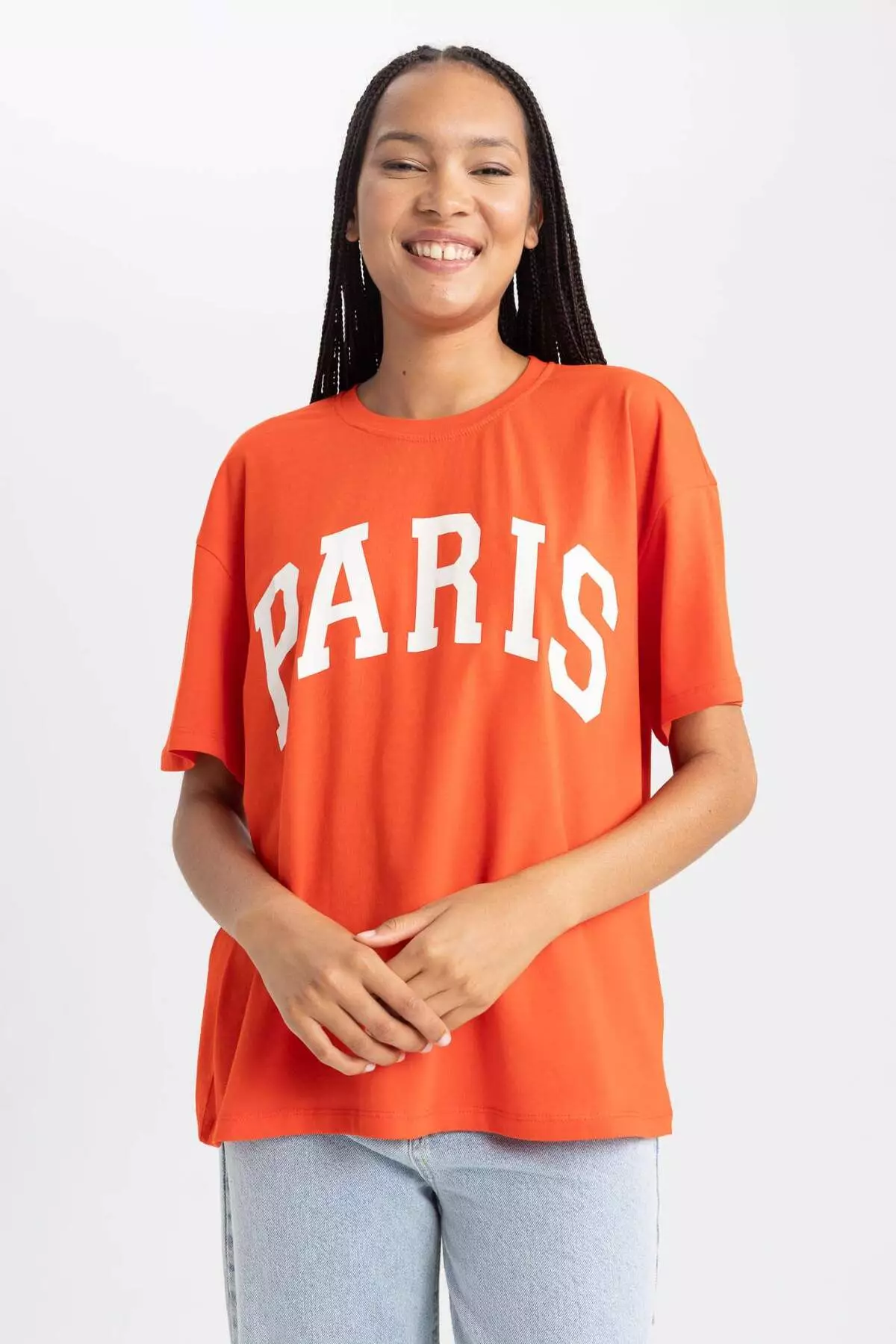 Oversize Wide Fit Crew Neck Short Sleeve T-Shirt B0661Axns