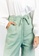 Lubna green Linen Scallop Waistband Pants 2E4B9AA546E6A3GS_2
