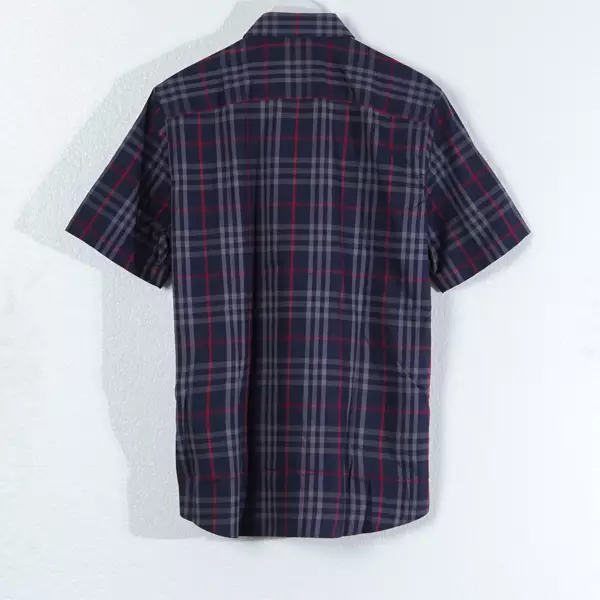 Kemeja BURBERRY SHEFFORD CHECK NAVY SHIRT 100% ORIGINAL