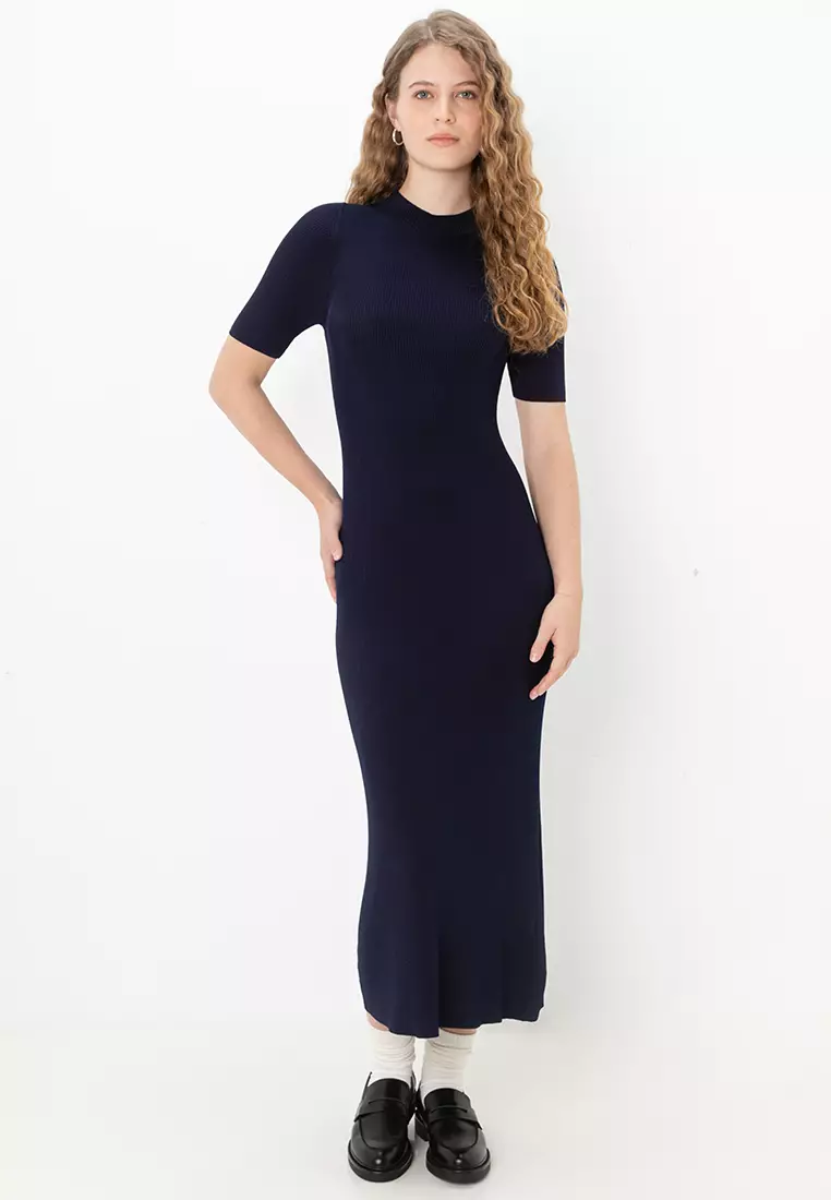 cheap blue maxi dress Yahir Strapless Maxi Dress | Navy | Womens main image 0