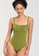 LYCKA green LWD7287-European Style Lady Swimsuit-Green 33A1DUS1DCFF41GS_1