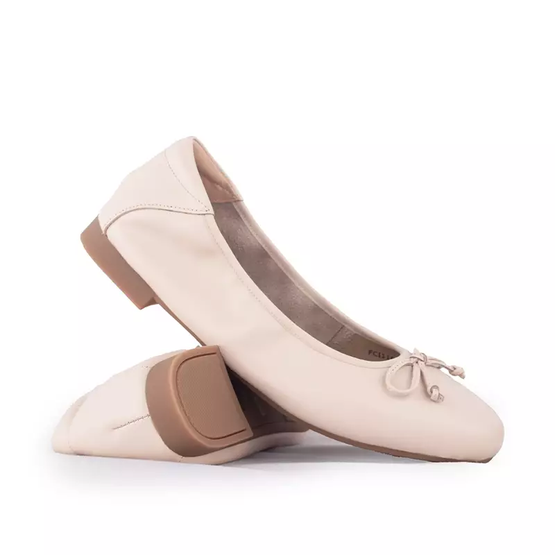 Sepatu Ballet Flats Wanita Gino Mariani Britney Light Brown