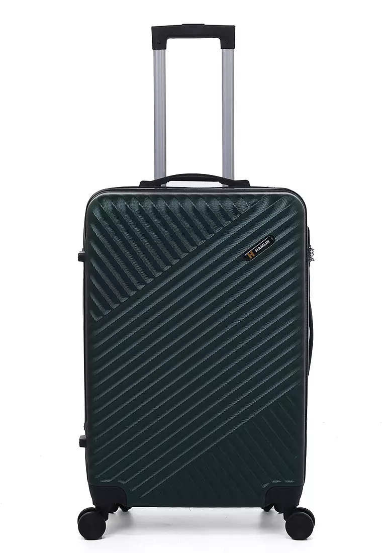 Austin Koper Unisex Size 24 Inch Travel Bag Large Compartment Material Fiber ABS ORIGINAL - Dark Green