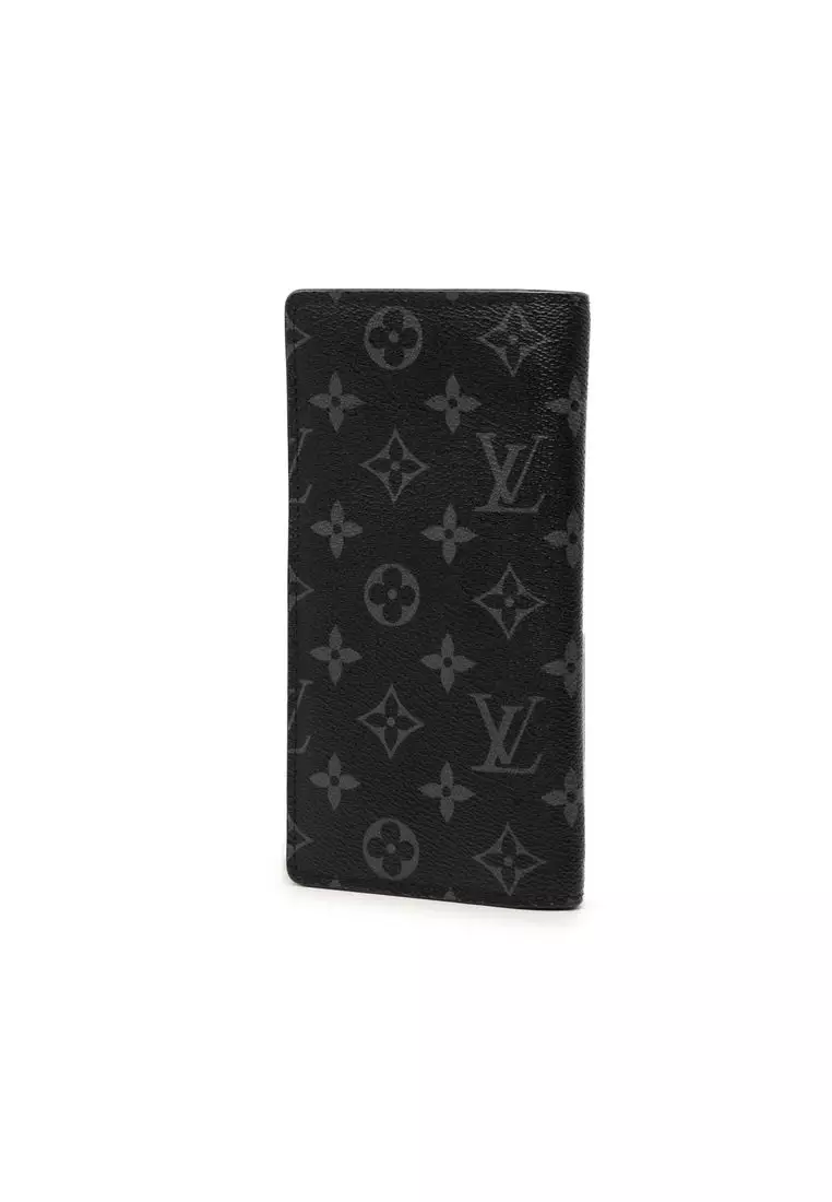 Pre-Loved Louis Vuitton Monogram Eclipse Brazza Long Wallet