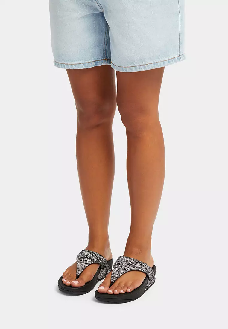 Buy FitFlop LULU Women's Shimmerweave Toe-Post Sandals