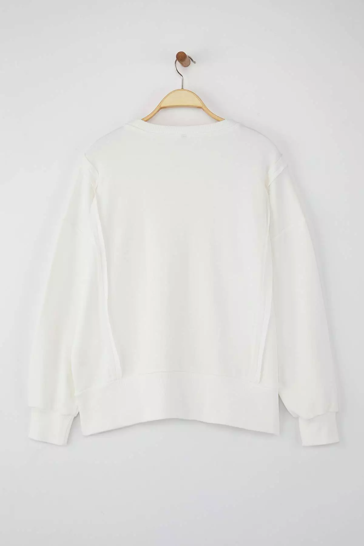 Ecru State Printed Oversize Fit Plus Size Sweatshirt Tbbaw26Ao00014