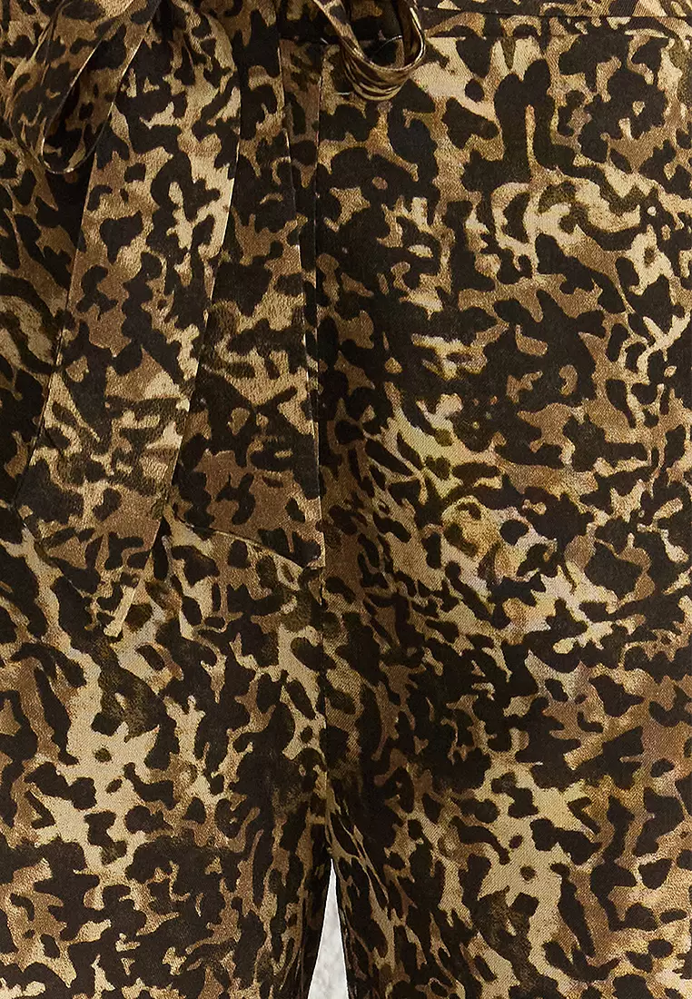 Belted Leopard Shorts