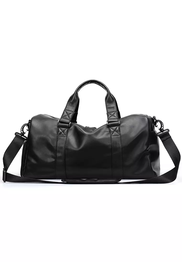 Real leather store duffle bag