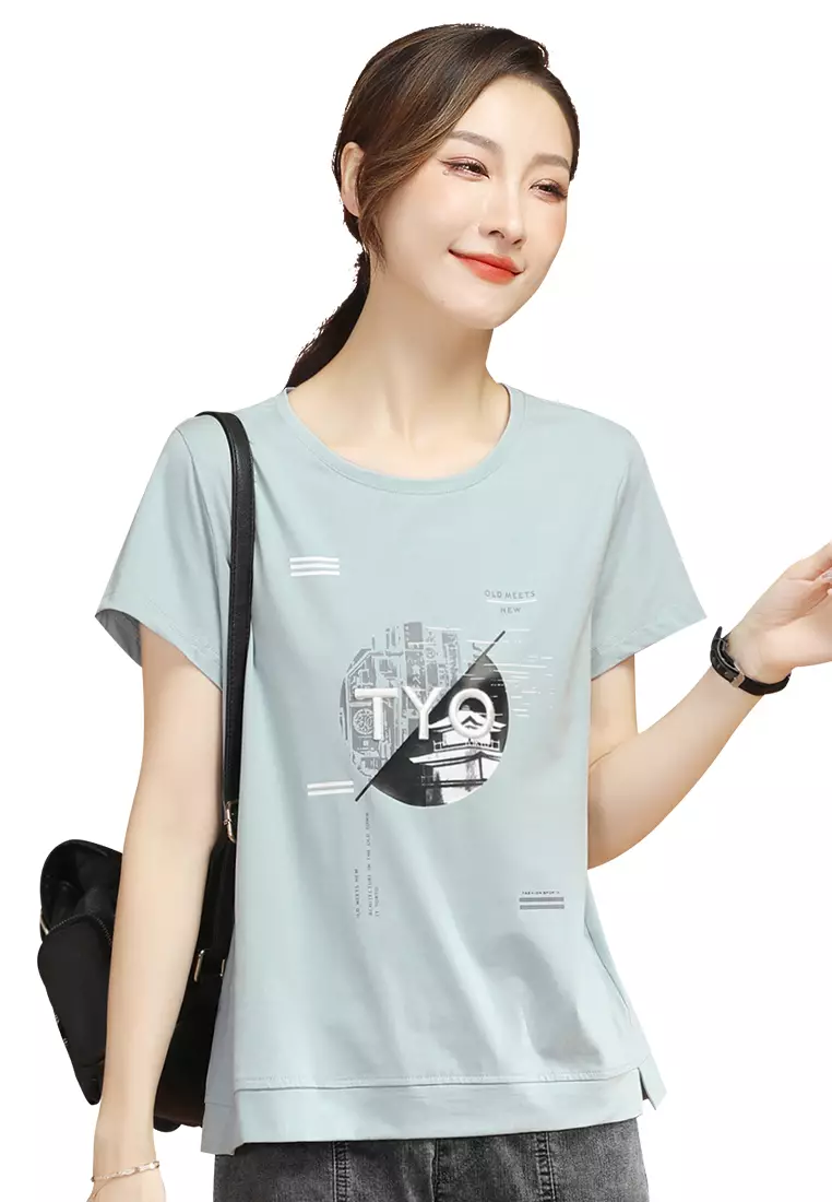 Buy A IN GIRLS Fashion Embroidery All Match T Shirt Online