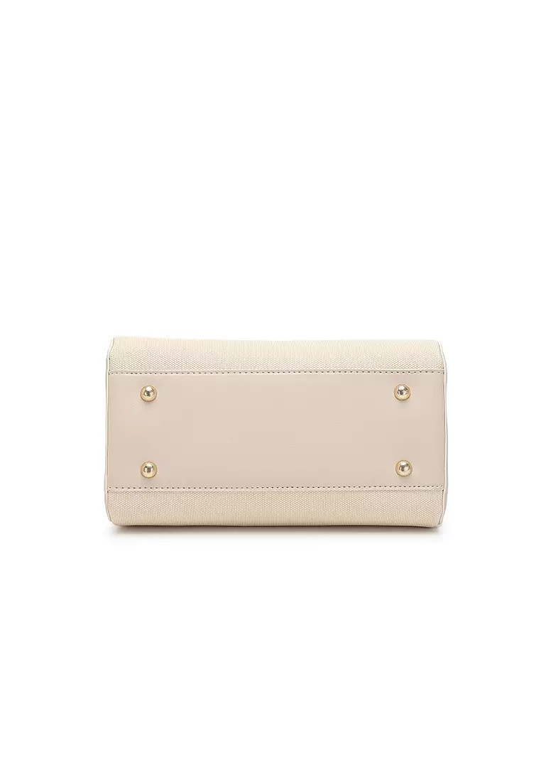 Women's Top Handle Bag / Sling Bag / Crossbody Bag (Tas Selempang / Tas Tangan) - Krem
