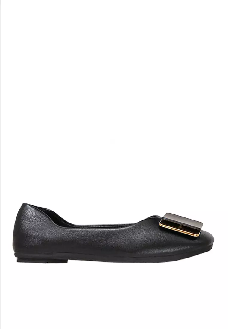 Discount on Twenty Eight Shoes  shoes - SKU: VANSA Fashion Double Square Buckle Flat Shoes VSW-F2022-12