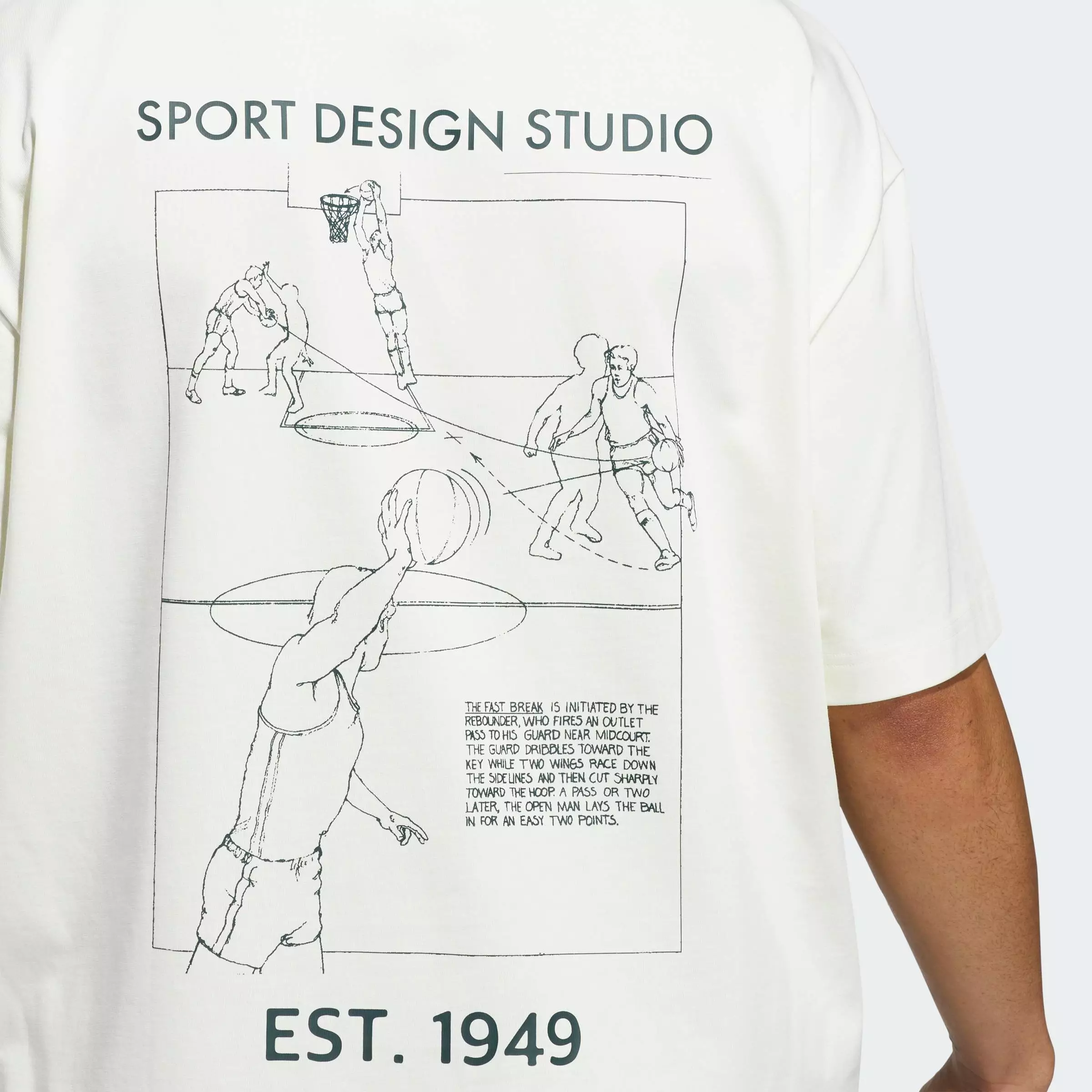 Basketball Sports Design GFX Tee Unisex Beige JW6643