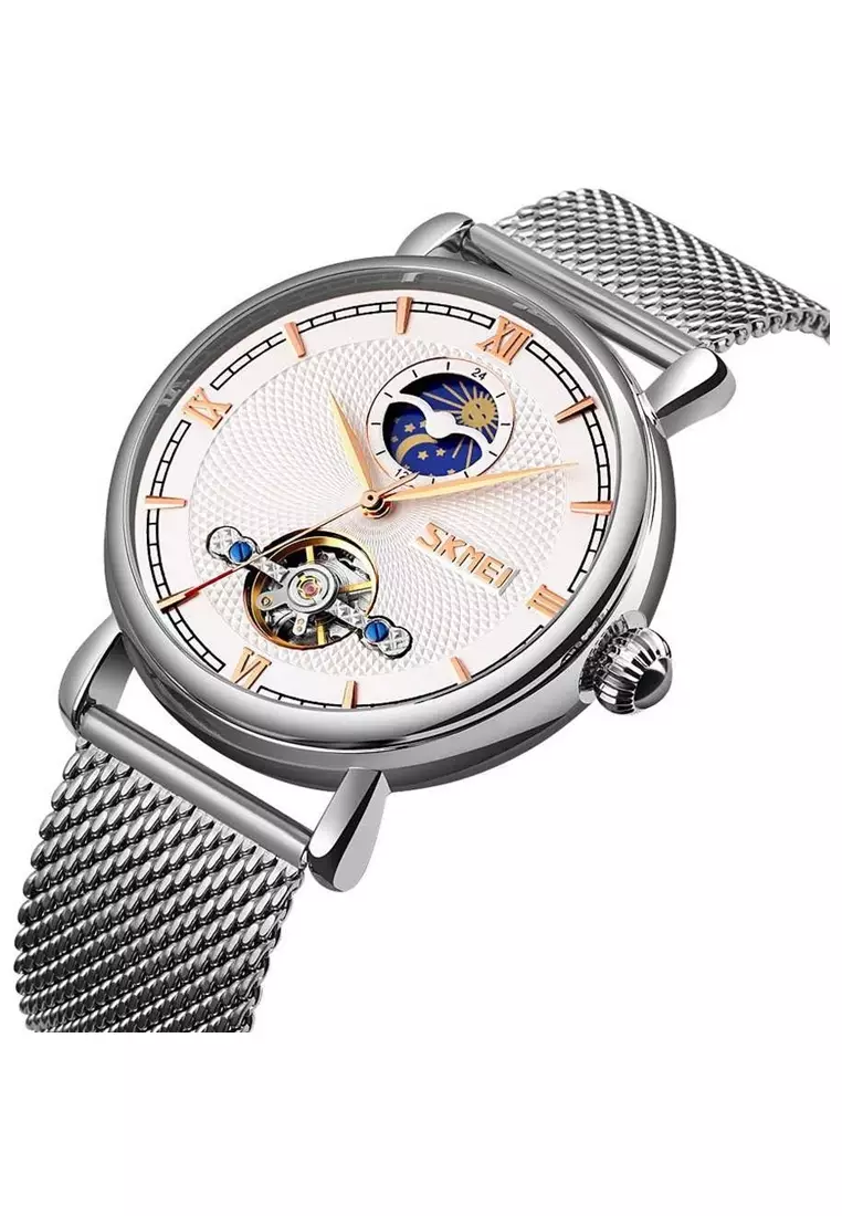 Jam Tangan Casual Analog Pria Waterproof Strap Tali Material Stainless Steel ZS27 ORIGINAL