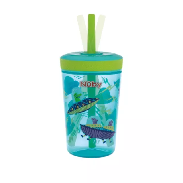 Nuby Sippycup Straw No Spill Kids Cup 415ml Dog of War - Botol Minum Anak Anti Tumpah BPA Free 18M+