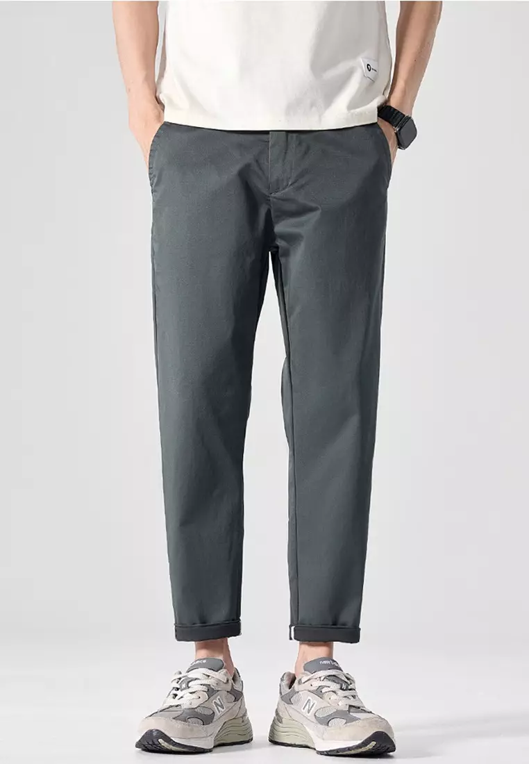 Elasticated Waist Slim Ankle Pants