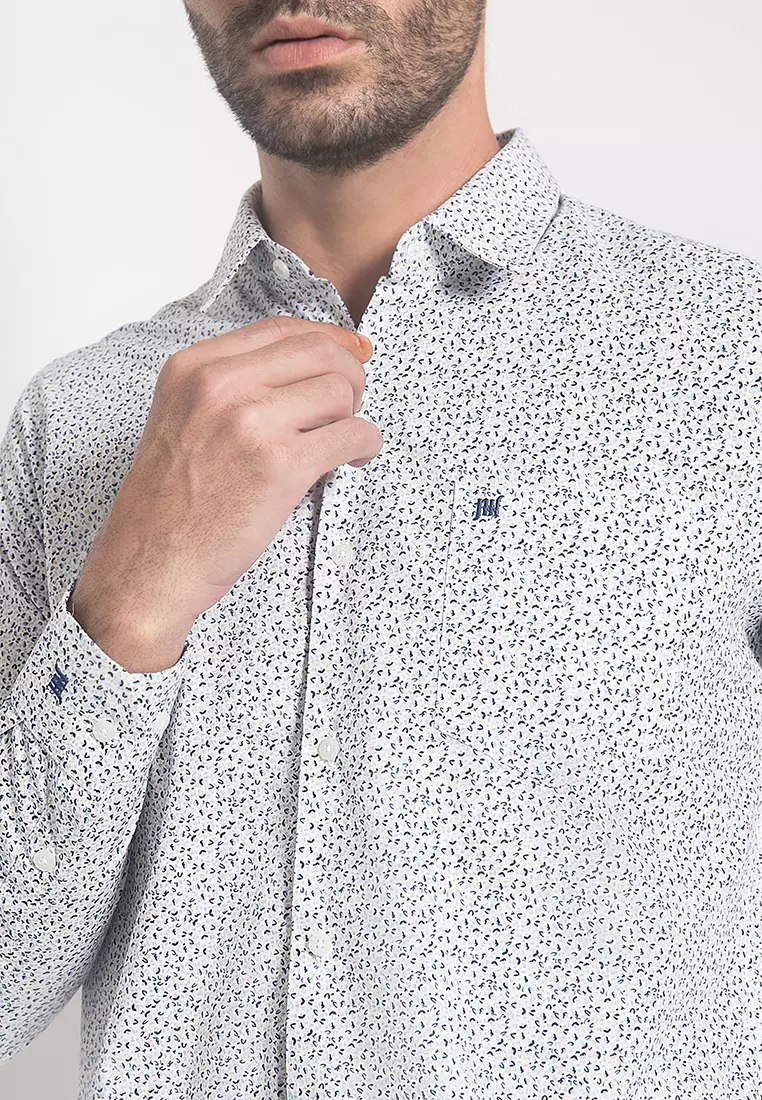 Johnwin - Kemeja Formal - Motif - Putih - Slim Fit - FSH.650.K394.823.C