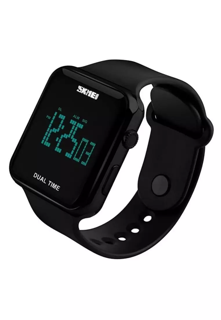 Jam Tangan Casual Digital Pria Waterproof 50m Strap Tali Material Rubber DN65 ORIGINAL