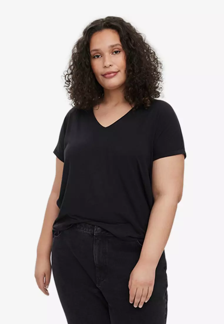 plus v neck tee