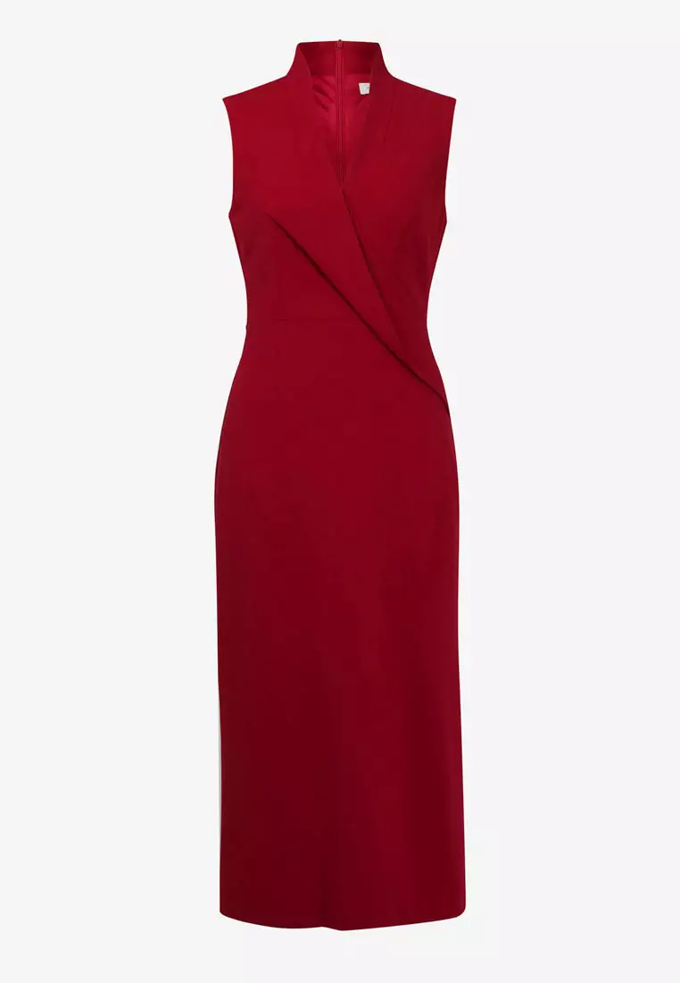Alaia Twisted Lapel Midi Dress
