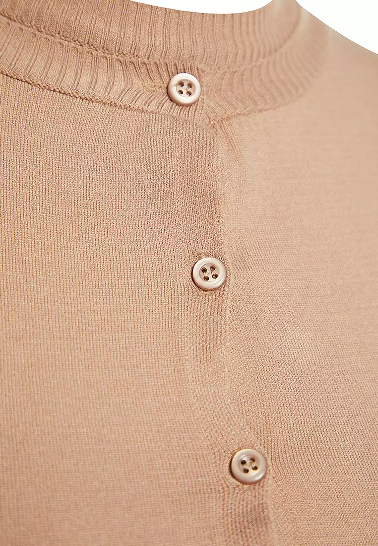 Crew Neck Knit Tank Top & Cardigan Set