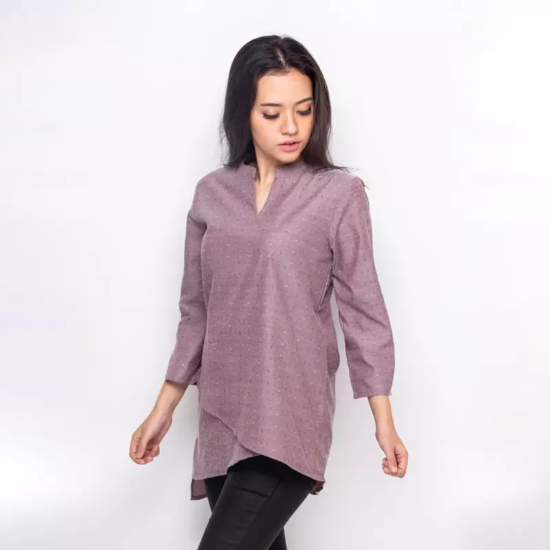 Ahava Assymetrical Top In Maroon