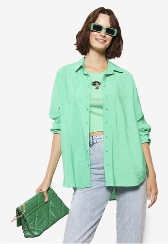 LC WAIKIKI green Long Sleeves Women's Shirt D5EA4AAE5F4743GS_1