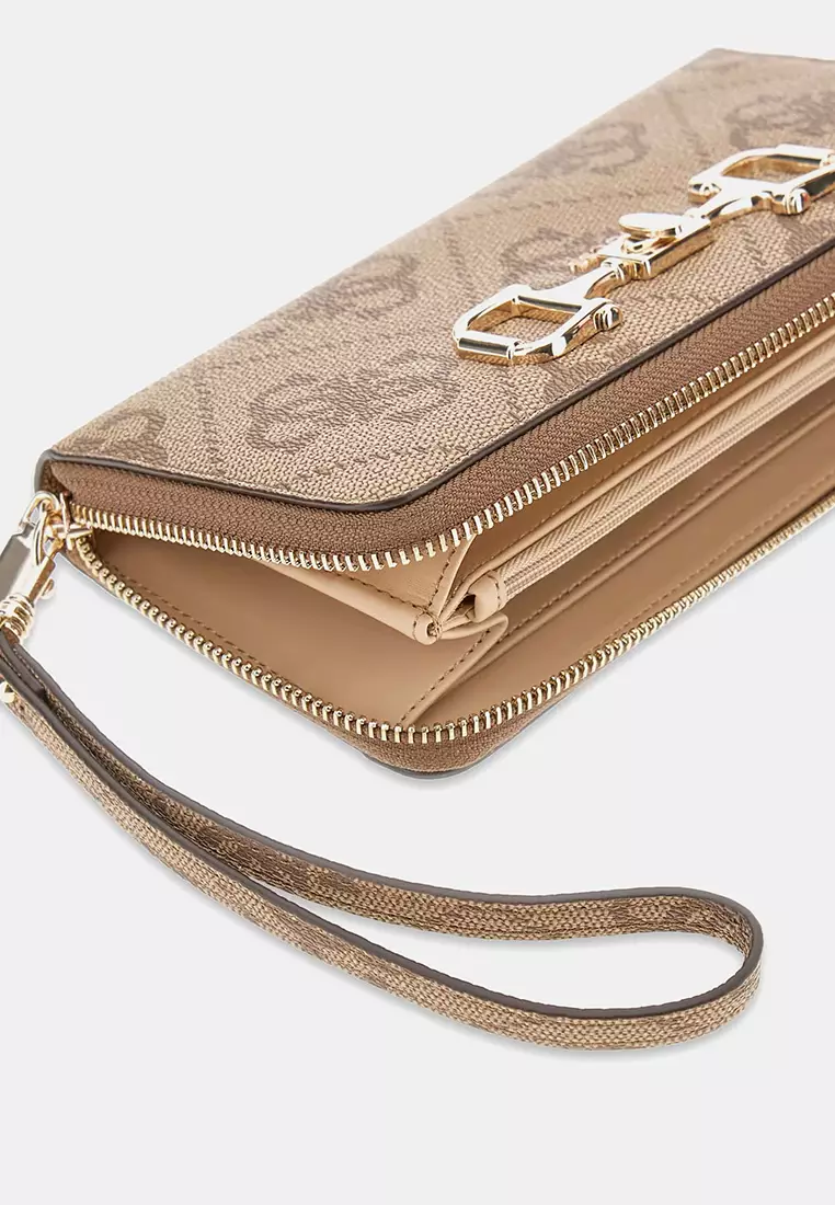 Janie Logo Large Zip Around Wallet