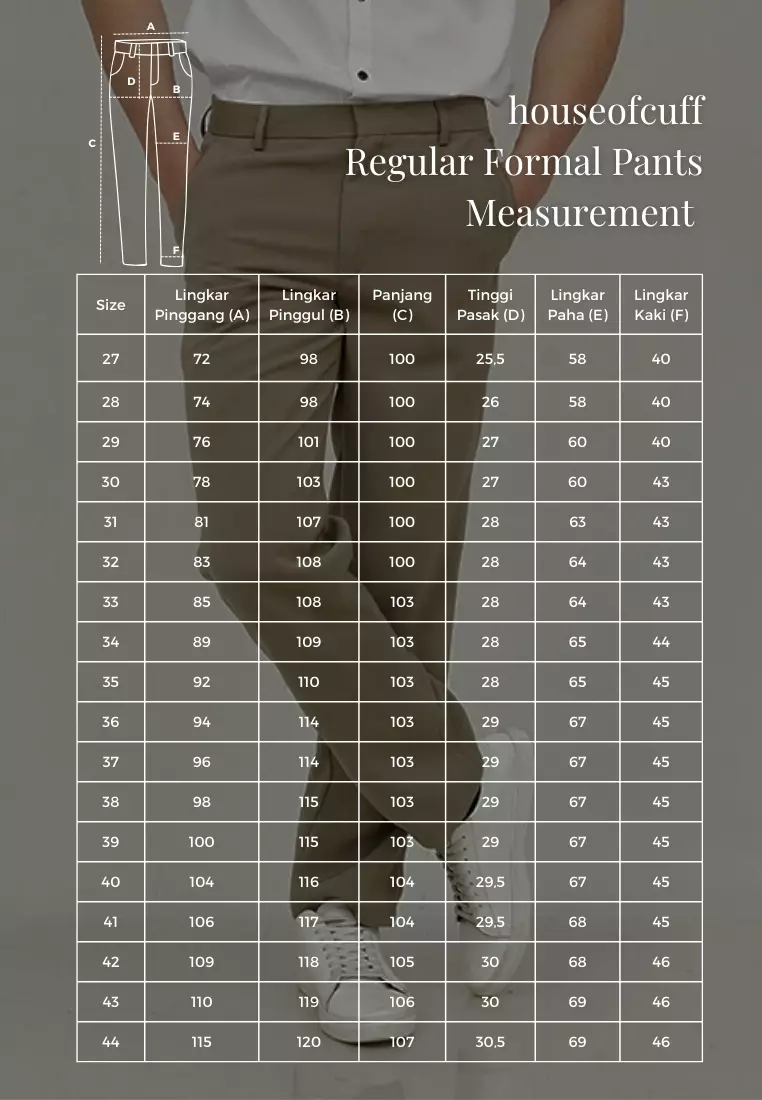 Celana bahan kerja reguler panjang formal lurus (BUKAN SLIM FIT) Hijau