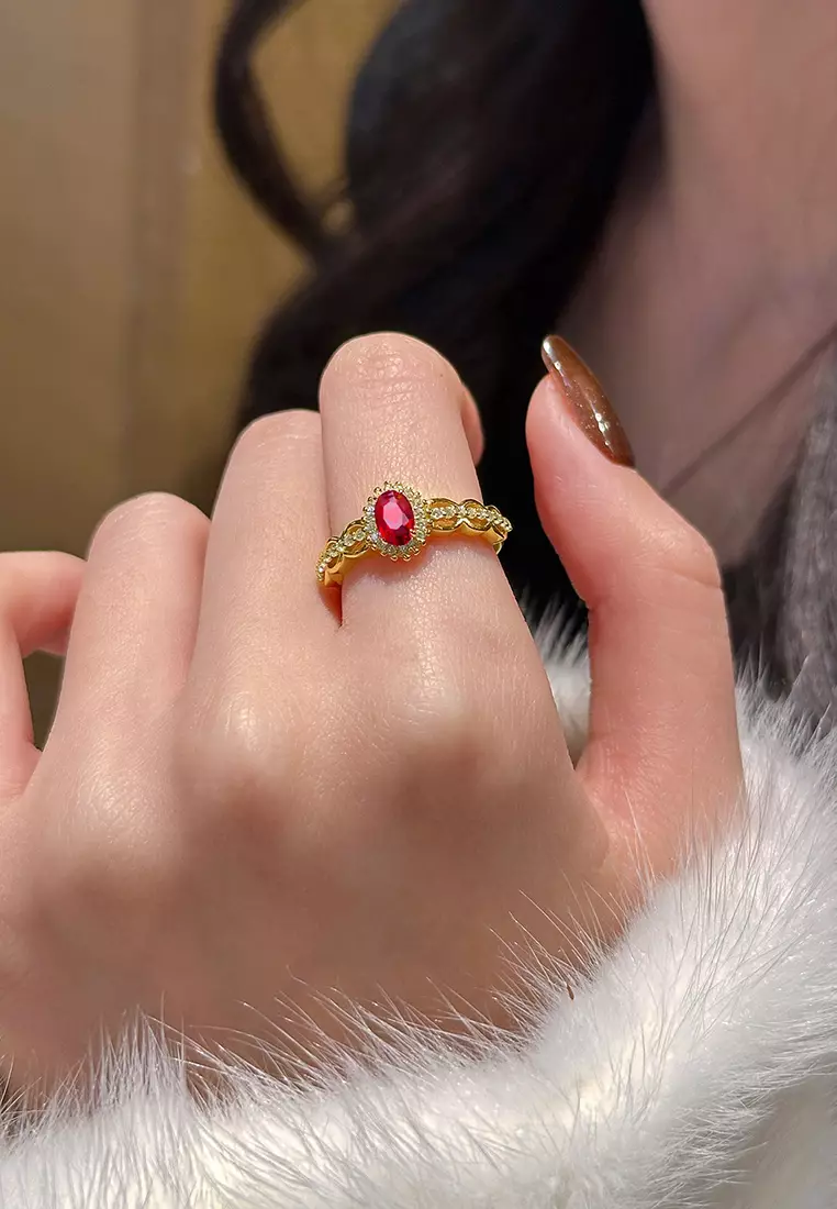 Cincin Wanita Korea Original Berlian Perhiasan Antik Cincin Cewek Rings