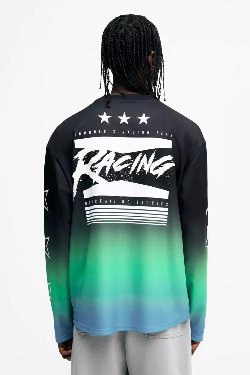 Loose Fit Long-sleeved mesh top