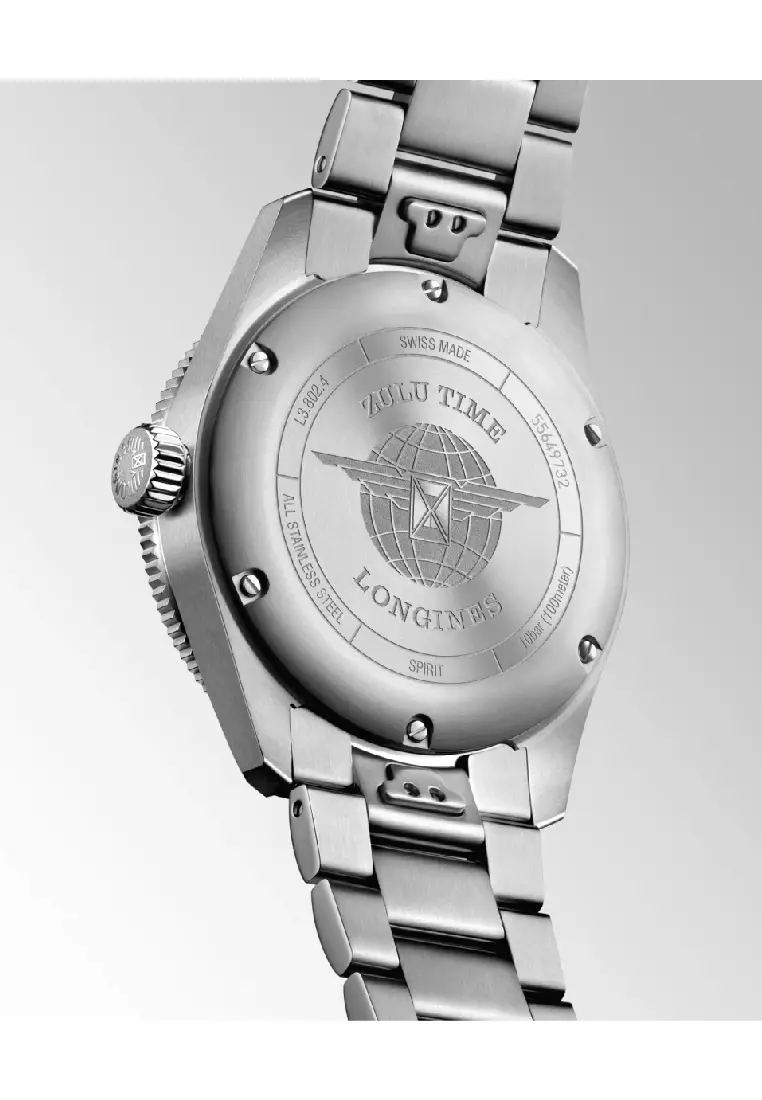 Longines Spirit Zulu Time Stainless Steel Men Watch L38024536