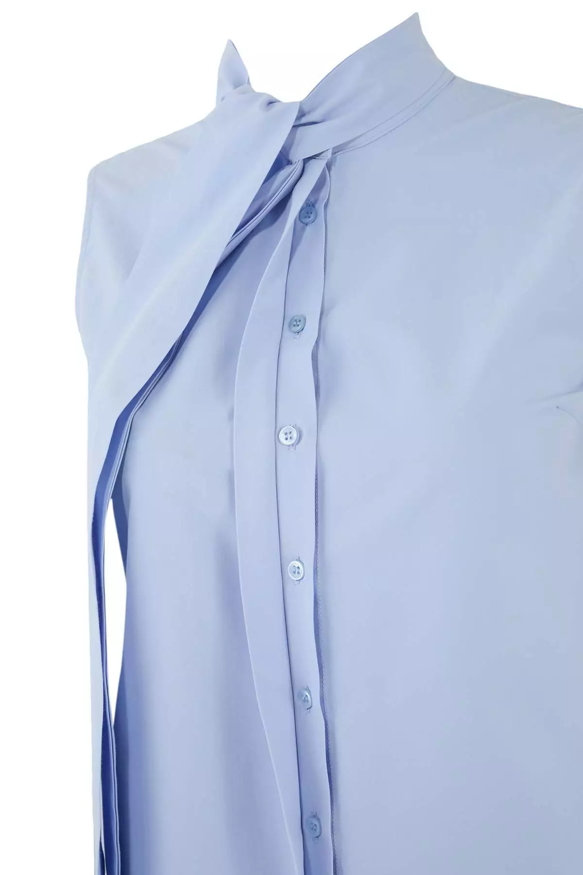 Limited Edition Light Blue Collared Shirt Tie-Detail Twoss26Go52