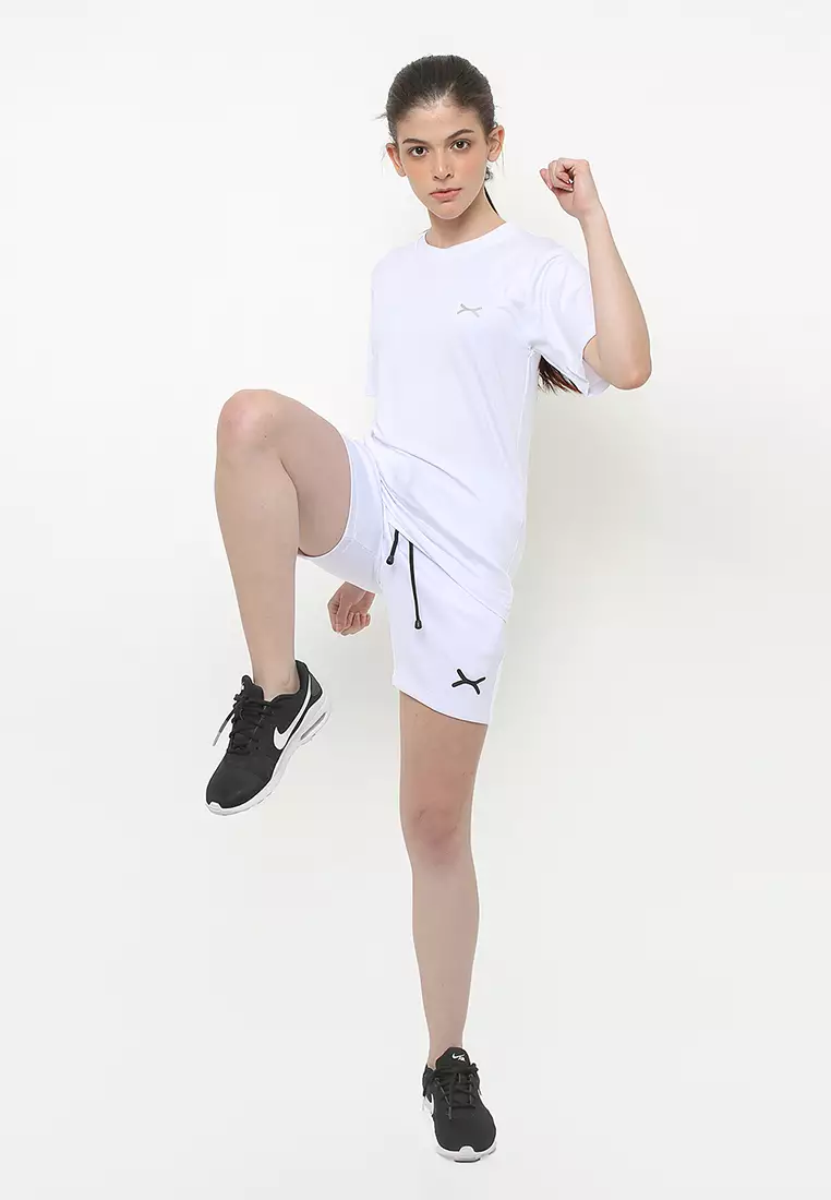 FLEXZONE Sports Short Pants Women Marathon Series White