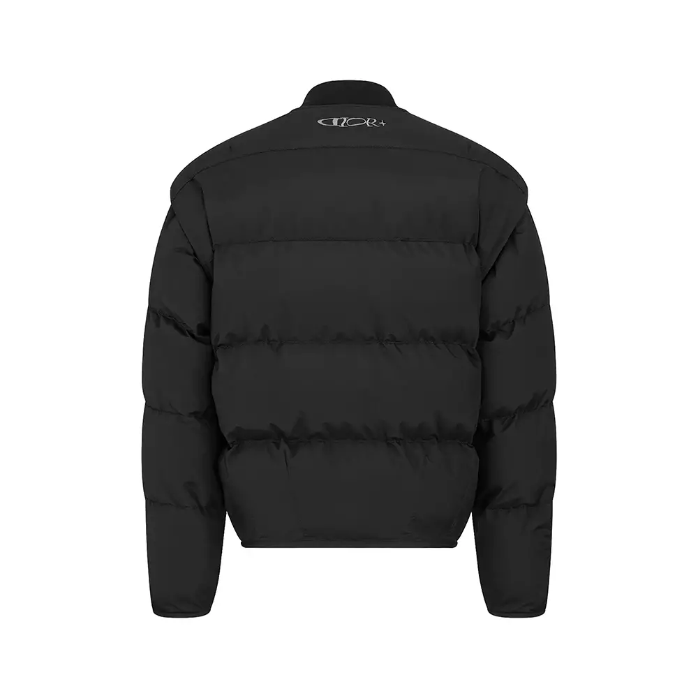 Ski Down Jacket Removable Sleeves Black