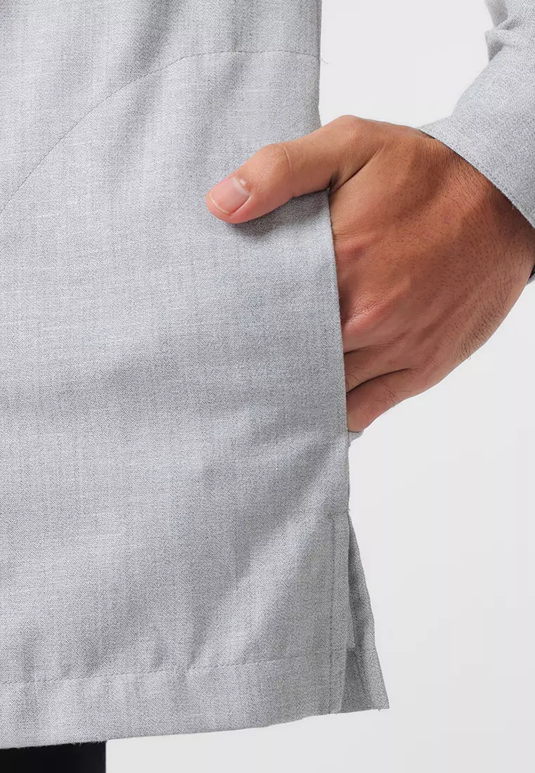 Kemeja Koko Pria Lengan Panjang Baju Muslim Pria MUSA GREY