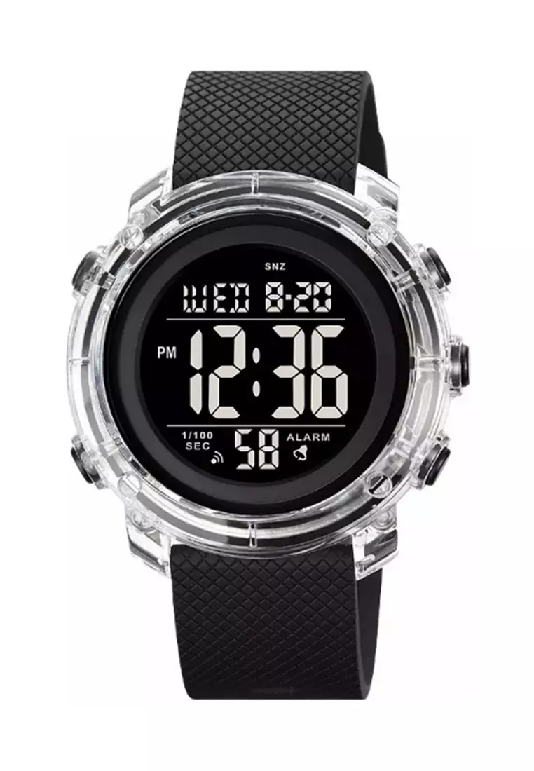 Jam Tangan Digital Pria Waterproof Many Function Strap Tali Material PU Silicone IR05 ORIGINAL