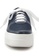 Shu Talk navy AMAZTEP Causal Genuine leather Sneakers with Fabric Upper 61B45SH32508C4GS_3
