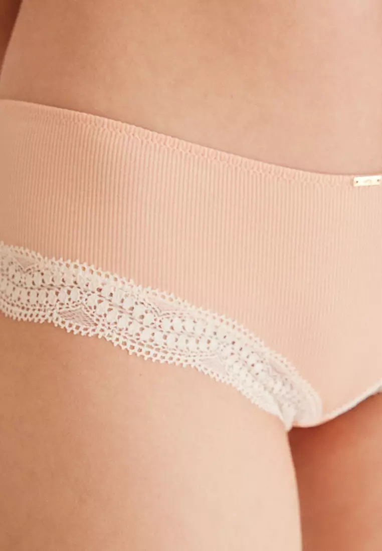 Orange Cotton Wide Side Panty