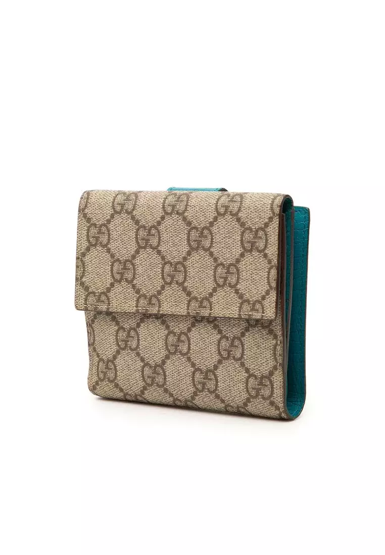 Pre-Loved Gucci Gg Supreme Compact Wallet