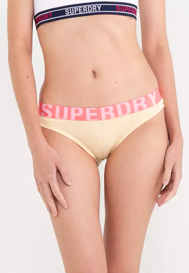 Superdry Organic Cotton Multi Logo Hipster Briefs - Women's Womens Underwear