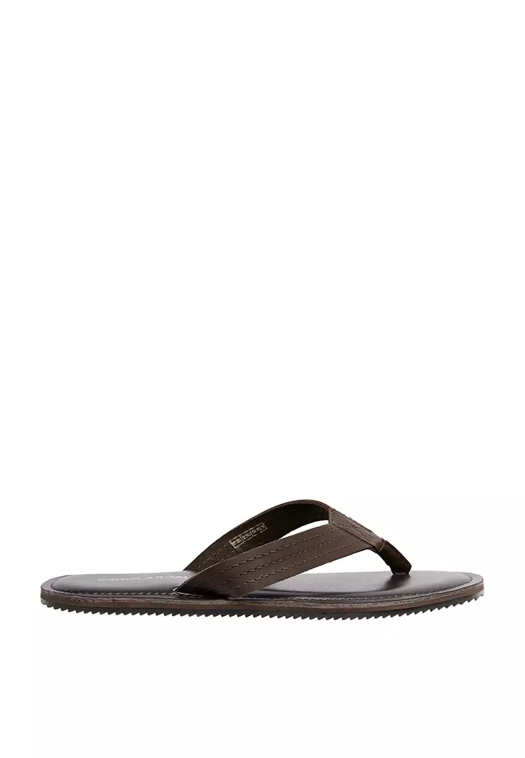 Real leather sale flip flops