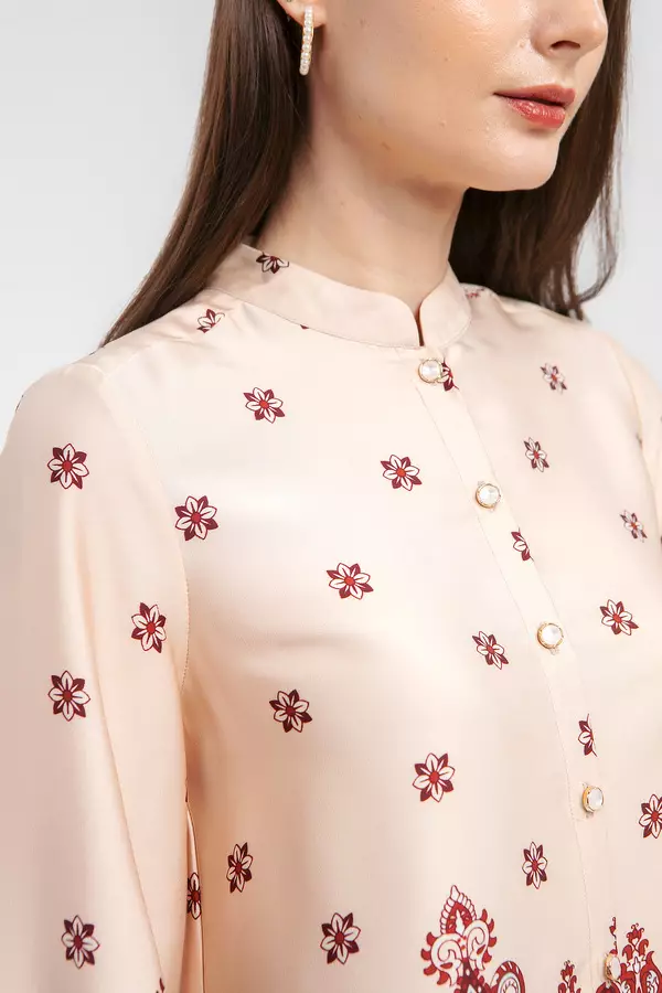 MINIMAL - Rynn - Blus Motif Etnik - Pink