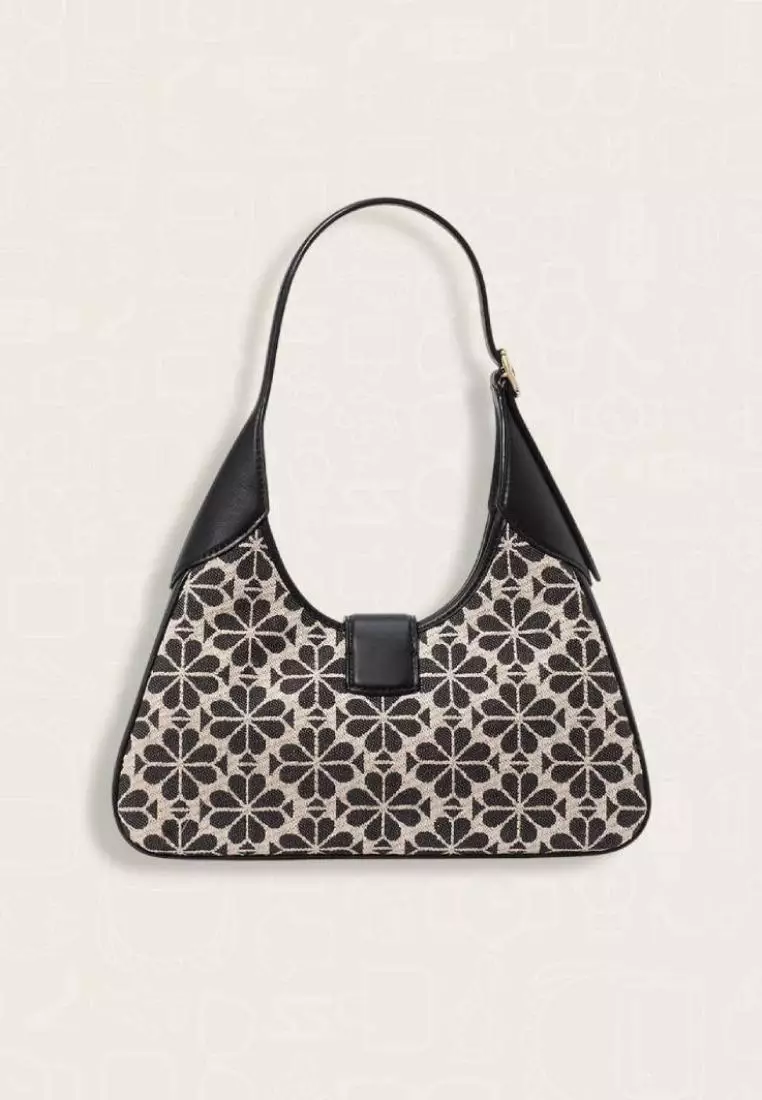 Kate Spade Flower Jacquard Nouveau Small Shoulder Bag Sand Multi