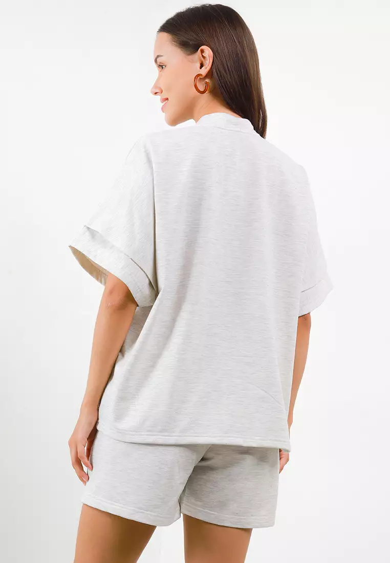 Atasan Top Bawahan Set Short Pants Celana Pendek Wanita