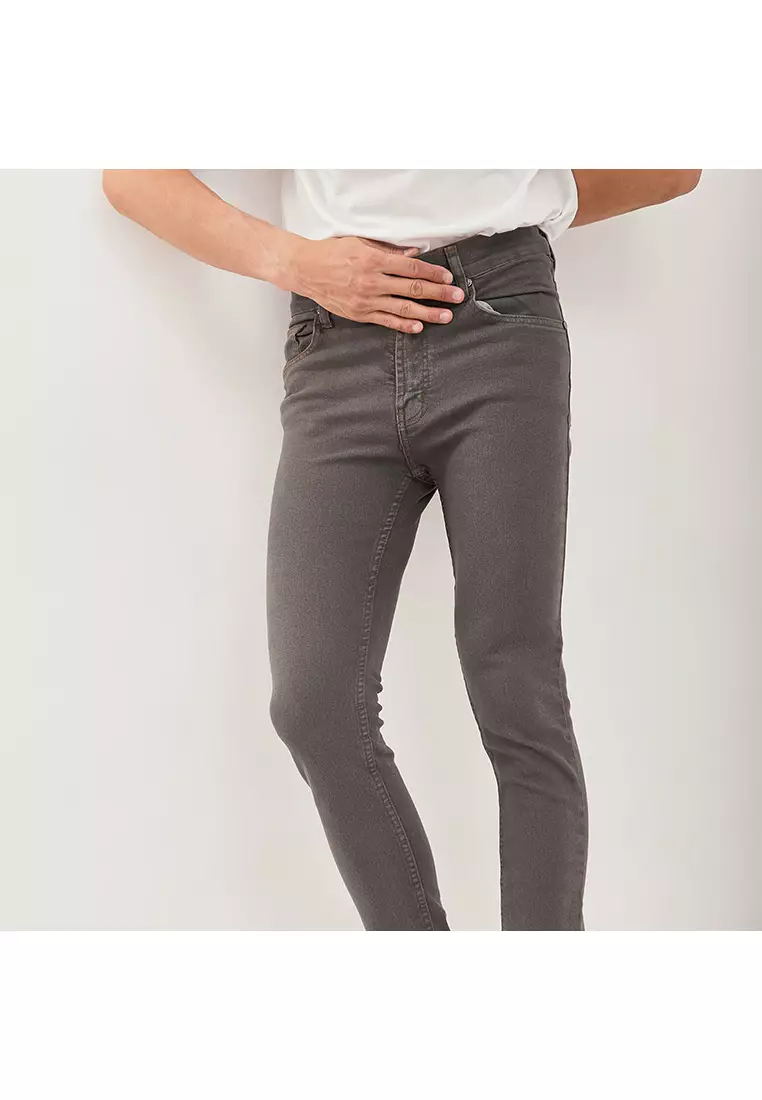PAULMAY Celana Panjang Jeans Pria Slim Fit - Dark Grey